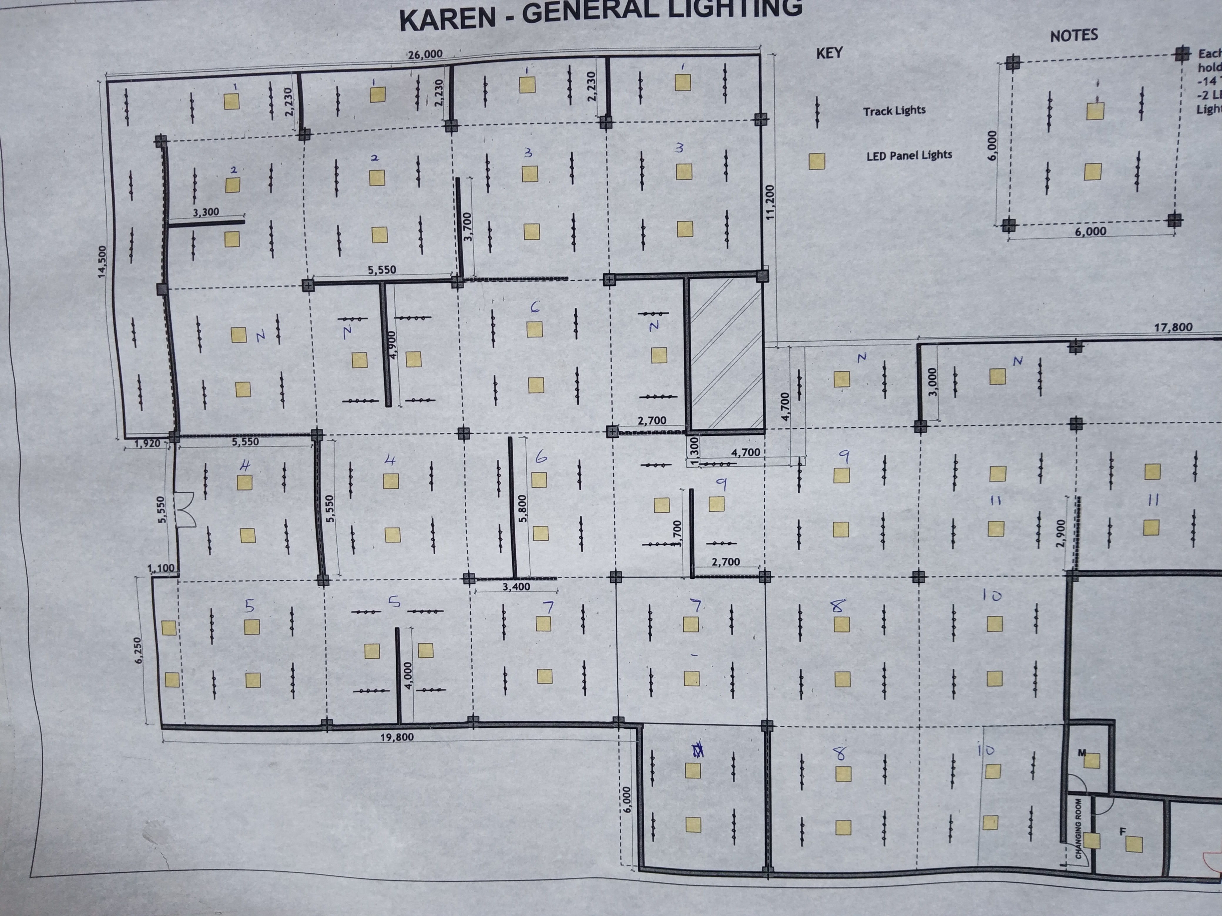 image of an electrical lighting plan